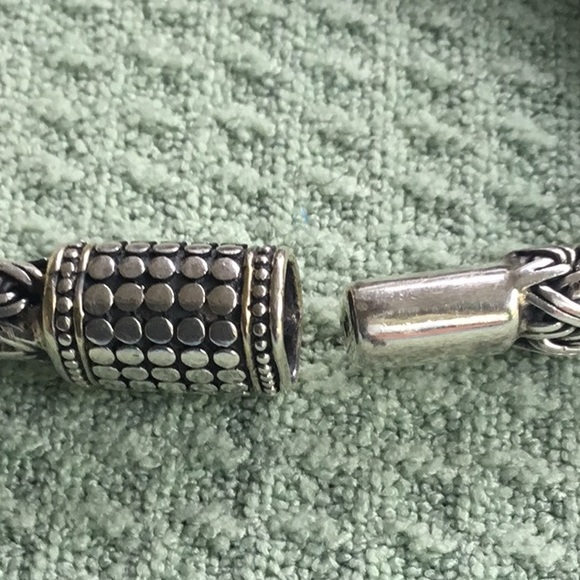 Gorgeous 925 Sterling Silver Woven Bracelet Heavy - Picture 6 of 13
